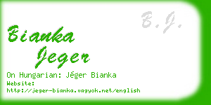 bianka jeger business card