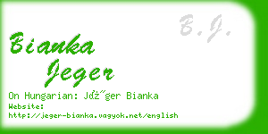 bianka jeger business card